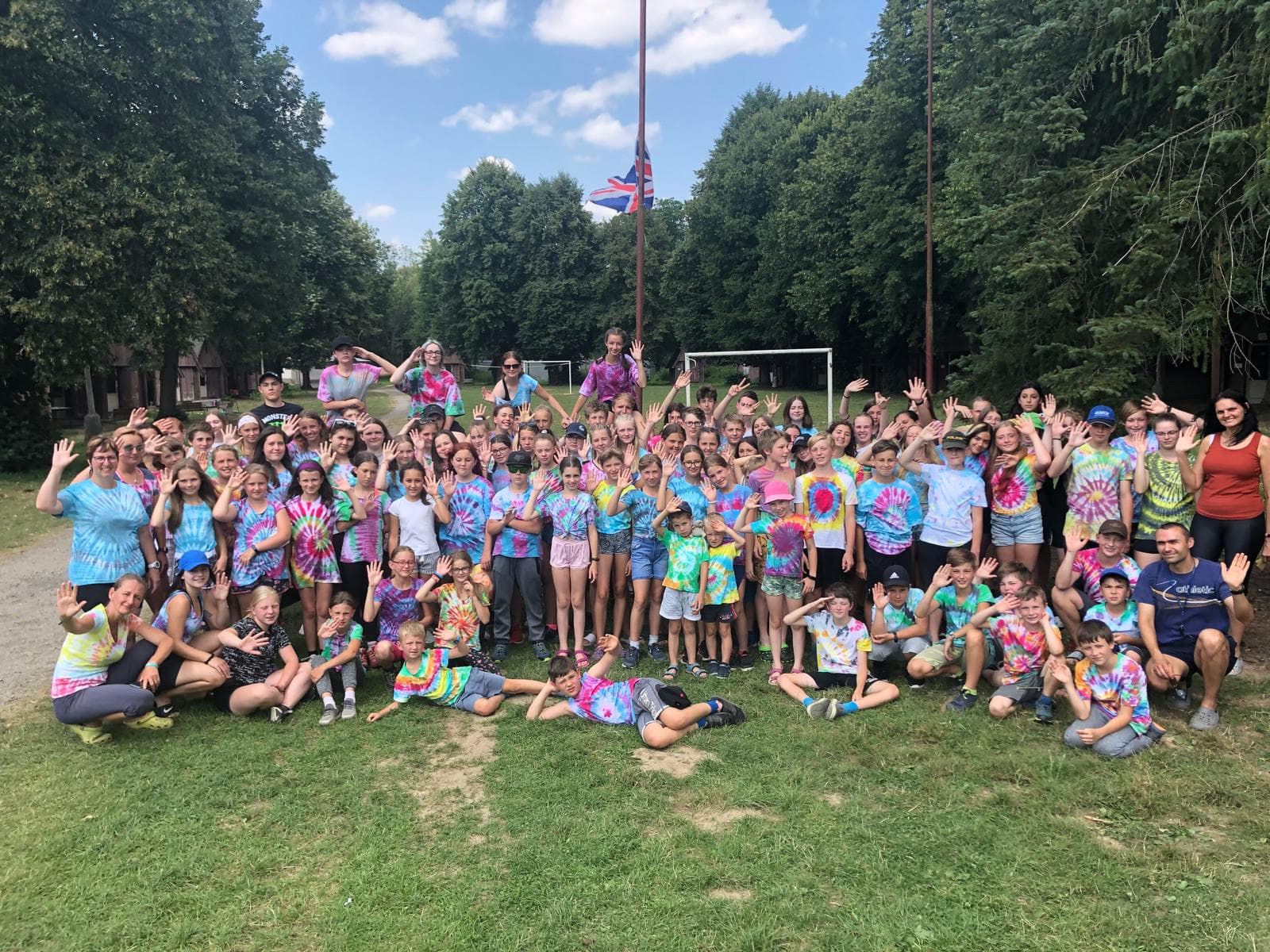 Celý tábor pohromadě — léto 2025